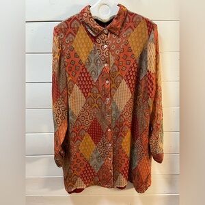 ❣️SARAH PACINI – Patchwork Button-Up Tunic/Dress (Size 01 / S)